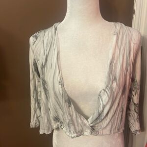 Gypsy Top Flirty Back Black /marble Size Small